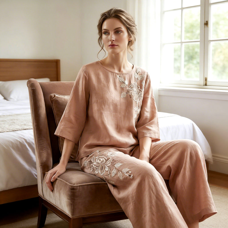 🥳2026 HOT SALE🥳💞50K+ SOLD!💥🌿💫 50% OFF! Lightweight 2-Piece Set – Soft cotton-linen, keeps you cool. Adjustable waist, flattering wide-leg. Black, burgundy, pink & more. Mix & match. 👖✅