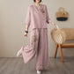 🥳2026 HOT SALE🥳💞50K+ SOLD!💥🌿💫 50% OFF! Lightweight 2-Piece Set – Soft cotton-linen, keeps you cool. Adjustable waist, flattering wide-leg. Black, burgundy, pink & more. Mix & match. 👖✅