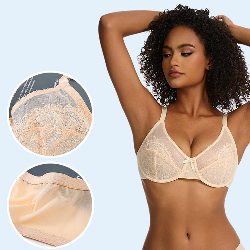 🥳2026 HOT SALE🥳💞50K+ SOLD!💥👵🌸 50% OFF! Lacsper Daisy Minimizer Bra – Full coverage, supportive underwire. Soft floral lace, non-padded. 4-layer seaming prevents poking. 13% spandex for all-day comfort. Smooths back bulges. 🎀✨