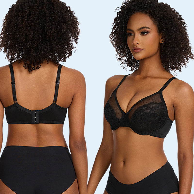 🥳2026 HOT SALE🥳💞50K+ SOLD!💥👵🌸 50% OFF! Lacsper Daisy Minimizer Bra – Full coverage, supportive underwire. Soft floral lace, non-padded. 4-layer seaming prevents poking. 13% spandex for all-day comfort. Smooths back bulges. 🎀✨