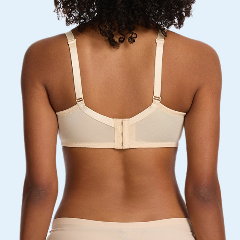 🥳2026 HOT SALE🥳💞50K+ SOLD!💥👵🌸 50% OFF! Lacsper Daisy Minimizer Bra – Full coverage, supportive underwire. Soft floral lace, non-padded. 4-layer seaming prevents poking. 13% spandex for all-day comfort. Smooths back bulges. 🎀✨