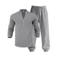 🥳2026 HOT SALE🥳💞50K+ SOLD!💥👴👕 50% OFF! Men’s Casual Top & Pants Set – Stand collar, relaxed fit & elastic cuffs. Lightweight & breathable for warm days. Perfect for holidays or weekends. 🏖️✨