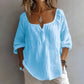 🥳2026 HOT SALE🥳💞50K+ SOLD!💕👗 50% OFF! Women’s Long Sleeve U-Neck Top – Soft fabric, flows beautifully. Elegant neckline frames collarbones. Perfect for layering or wearing solo. Your new go-to. 🌸✅