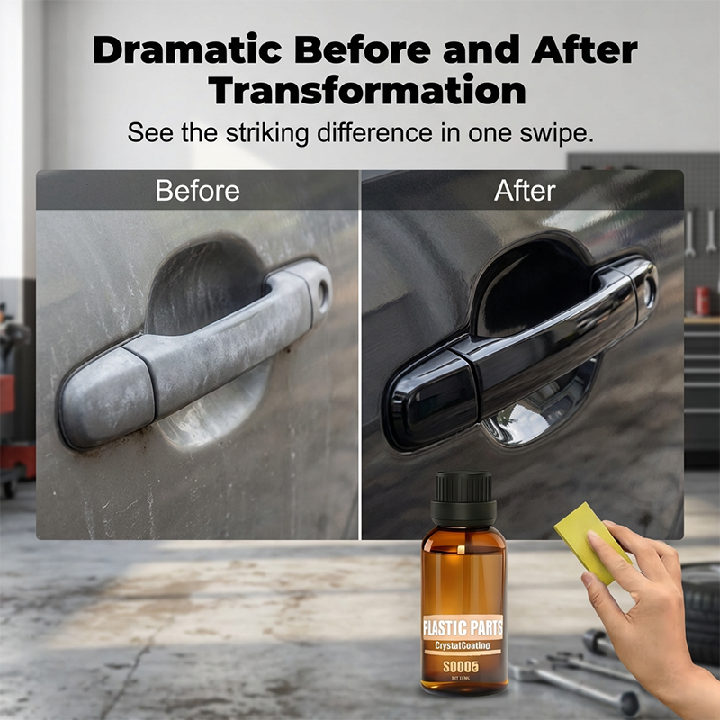 🥳2026 HOT SALE🥳💞50K+ SOLD!💥🚗✨ 50% OFF! Car Plastic Restorer – Crystal coating transforms faded trims to deep black. Hydrophobic shield repels rain & UV. Non-greasy, streak-free finish. 🛡️🌧️