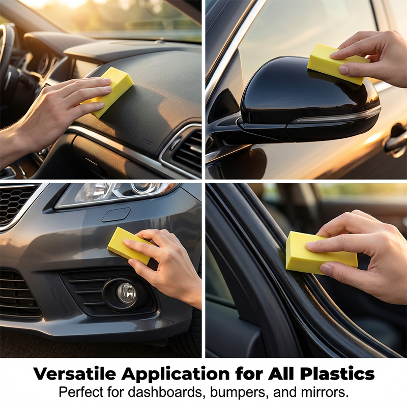 🥳2026 HOT SALE🥳💞50K+ SOLD!💥🚗✨ 50% OFF! Car Plastic Restorer – Crystal coating transforms faded trims to deep black. Hydrophobic shield repels rain & UV. Non-greasy, streak-free finish. 🛡️🌧️