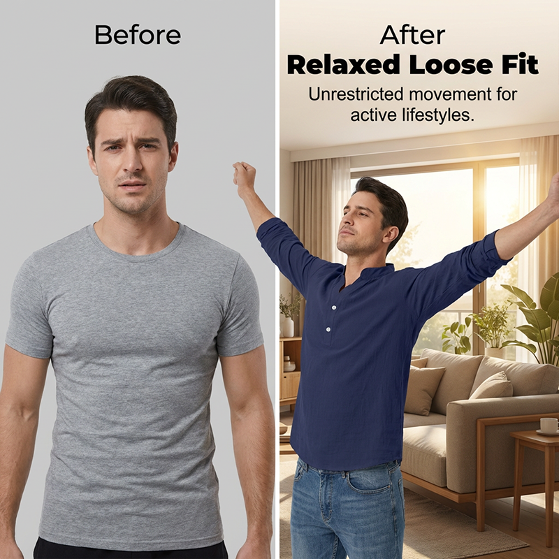 🥳2026 HOT SALE🥳💞50K+ SOLD!✅🌟 50% OFF! Men‘s Linen Blend Henley Shirt – Breathable & soft, all-day comfort. Classic button placket. Pairs with jeans or chinos. Your new go-to. 👔🕊️