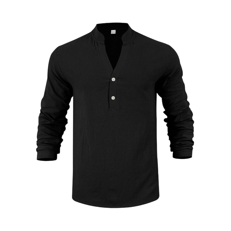 🥳2026 HOT SALE🥳💞50K+ SOLD!✅🌟 50% OFF! Men‘s Linen Blend Henley Shirt – Breathable & soft, all-day comfort. Classic button placket. Pairs with jeans or chinos. Your new go-to. 👔🕊️