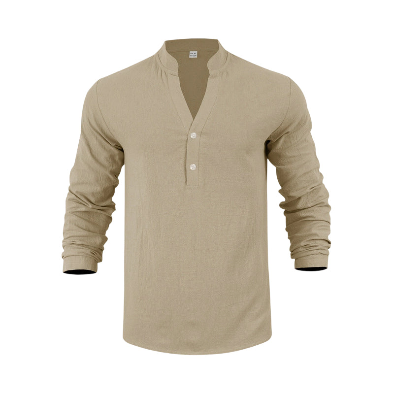 🥳2026 HOT SALE🥳💞50K+ SOLD!✅🌟 50% OFF! Men‘s Linen Blend Henley Shirt – Breathable & soft, all-day comfort. Classic button placket. Pairs with jeans or chinos. Your new go-to. 👔🕊️