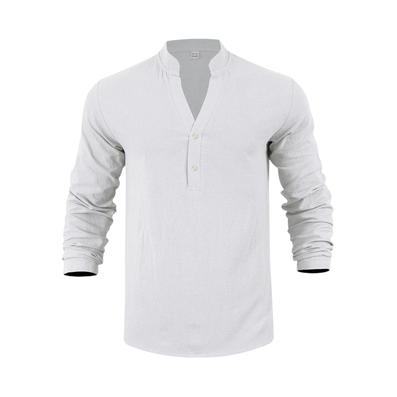 🥳2026 HOT SALE🥳💞50K+ SOLD!✅🌟 50% OFF! Men‘s Linen Blend Henley Shirt – Breathable & soft, all-day comfort. Classic button placket. Pairs with jeans or chinos. Your new go-to. 👔🕊️