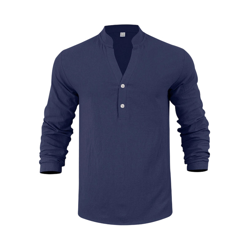 🥳2026 HOT SALE🥳💞50K+ SOLD!✅🌟 50% OFF! Men‘s Linen Blend Henley Shirt – Breathable & soft, all-day comfort. Classic button placket. Pairs with jeans or chinos. Your new go-to. 👔🕊️