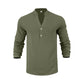 🥳2026 HOT SALE🥳💞50K+ SOLD!✅🌟 50% OFF! Men‘s Linen Blend Henley Shirt – Breathable & soft, all-day comfort. Classic button placket. Pairs with jeans or chinos. Your new go-to. 👔🕊️