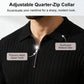 🥳2026 HOT SALE🥳💞50K+ SOLD!👔🔥 50% OFF! Short Sleeve Ribbed Knit Zip-Up Shirt – Muscle fit silhouette, high-stretch fabric. Quarter-zip collar for easy on/off. Soft & breathable. Perfect for casual or office. ✅✨