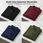 🥳2026 HOT SALE🥳💞50K+ SOLD!👔🔥 50% OFF! Short Sleeve Ribbed Knit Zip-Up Shirt – Muscle fit silhouette, high-stretch fabric. Quarter-zip collar for easy on/off. Soft & breathable. Perfect for casual or office. ✅✨