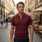 🥳2026 HOT SALE🥳💞50K+ SOLD!👔🔥 50% OFF! Short Sleeve Ribbed Knit Zip-Up Shirt – Muscle fit silhouette, high-stretch fabric. Quarter-zip collar for easy on/off. Soft & breathable. Perfect for casual or office. ✅✨