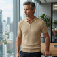 🥳2026 HOT SALE🥳💞50K+ SOLD!👔🔥 50% OFF! Short Sleeve Ribbed Knit Zip-Up Shirt – Muscle fit silhouette, high-stretch fabric. Quarter-zip collar for easy on/off. Soft & breathable. Perfect for casual or office. ✅✨