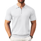 🥳2026 HOT SALE🥳💞50K+ SOLD!👔🔥 50% OFF! Short Sleeve Ribbed Knit Zip-Up Shirt – Muscle fit silhouette, high-stretch fabric. Quarter-zip collar for easy on/off. Soft & breathable. Perfect for casual or office. ✅✨