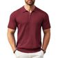 🥳2026 HOT SALE🥳💞50K+ SOLD!👔🔥 50% OFF! Short Sleeve Ribbed Knit Zip-Up Shirt – Muscle fit silhouette, high-stretch fabric. Quarter-zip collar for easy on/off. Soft & breathable. Perfect for casual or office. ✅✨