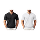 🥳2026 HOT SALE🥳💞50K+ SOLD!👔🔥 50% OFF! Short Sleeve Ribbed Knit Zip-Up Shirt – Muscle fit silhouette, high-stretch fabric. Quarter-zip collar for easy on/off. Soft & breathable. Perfect for casual or office. ✅✨