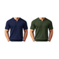 🥳2026 HOT SALE🥳💞50K+ SOLD!👔🔥 50% OFF! Short Sleeve Ribbed Knit Zip-Up Shirt – Muscle fit silhouette, high-stretch fabric. Quarter-zip collar for easy on/off. Soft & breathable. Perfect for casual or office. ✅✨