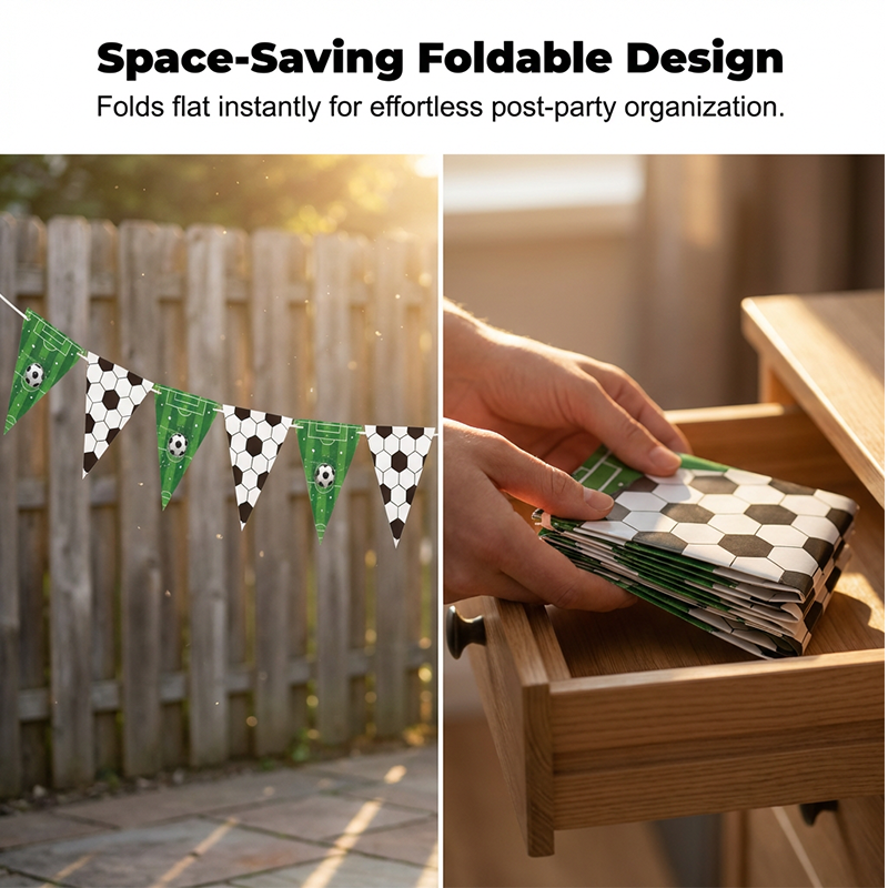 🥳2026 HOT SALE🥳💞50K+ SOLD!💥🎈🌟 50% OFF! Soccer Party Decor Kit – Dynamic soccer ball & trophy designs. Quick assembly, transforms any space in minutes. Great for kids' birthdays & World Cup watch parties. 🥳✅