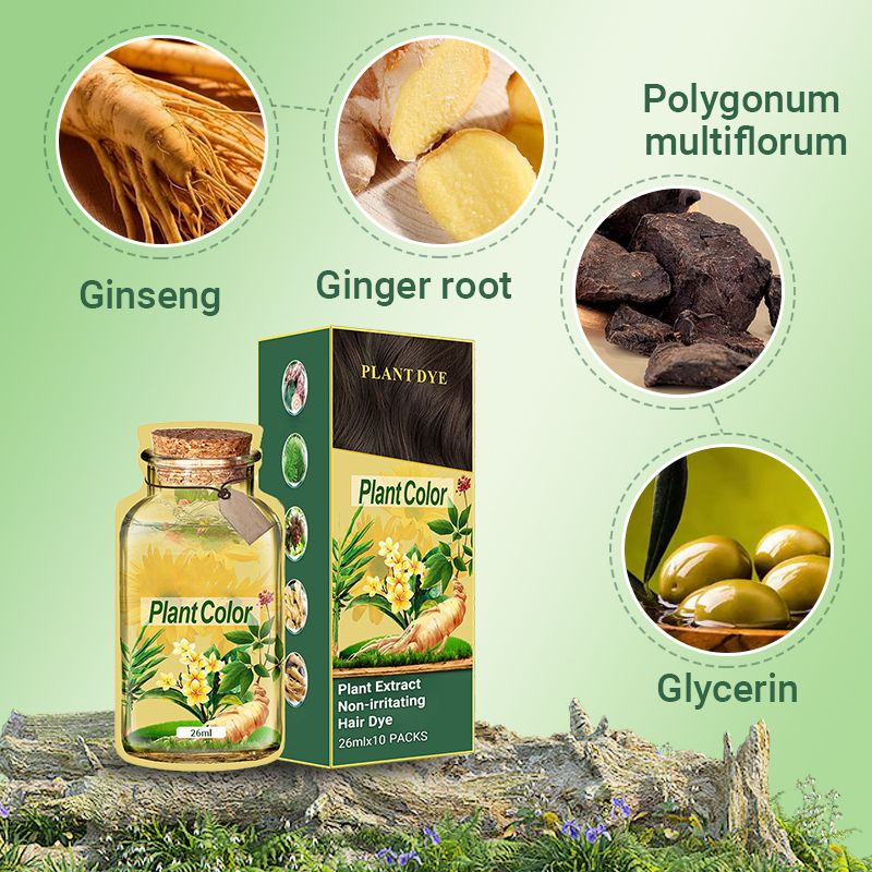 🥳2026 HOT SALE🥳💞50K+ SOLD!🌿✨ 50% OFF! Plant Extract Hair Dye – Ammonia-free, paraben-free. Enriched with ginseng & ginger. Gentle on scalp, nourishes hair. Natural Black, Chestnut Brown & more. 🛡️💆‍♀️