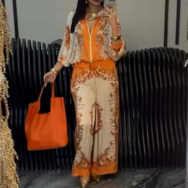 🥳2026 HOT SALE🥳💞50K+ SOLD!🎀💫 50% OFF! Women‘s Floral Print 2-Piece Set – Breathable fabric, all-day comfort. Adjustable hem for custom fit. Wide-leg pants lengthen silhouette. Effortless style for any occasion. 🛡️🕊️