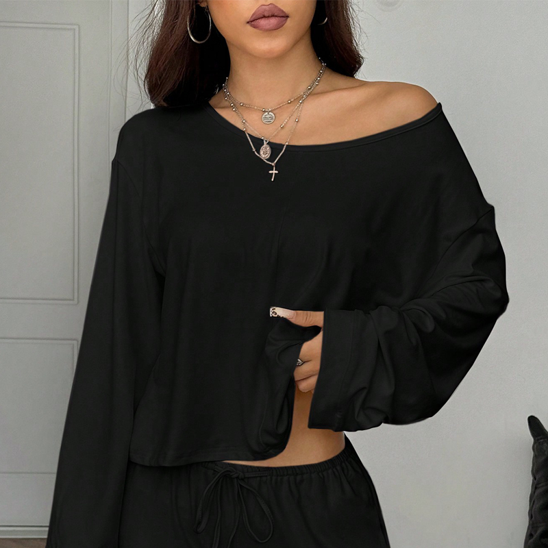 🥳2026 HOT SALE🥳💞50K+ SOLD!💕👖 50% OFF! 2-Piece Off-Shoulder Outfit – Wear together or mix & match. Flowing wide-leg pants, all-day comfort. Perfect for lounging or casual outings. Your new favourite. 🌿✅