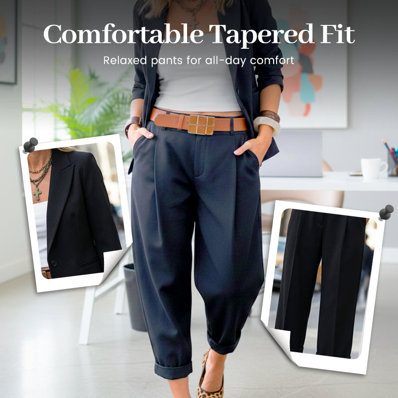 🥳2026 HOT SALE🥳💞50K+ SOLD!🎀💫 50% OFF! Women's Tapered Pants & Blazer Set – Open-front design, relaxed fit. Neutral colors pair with anything. Effortless elegance for any occasion. 🛡️🕊️