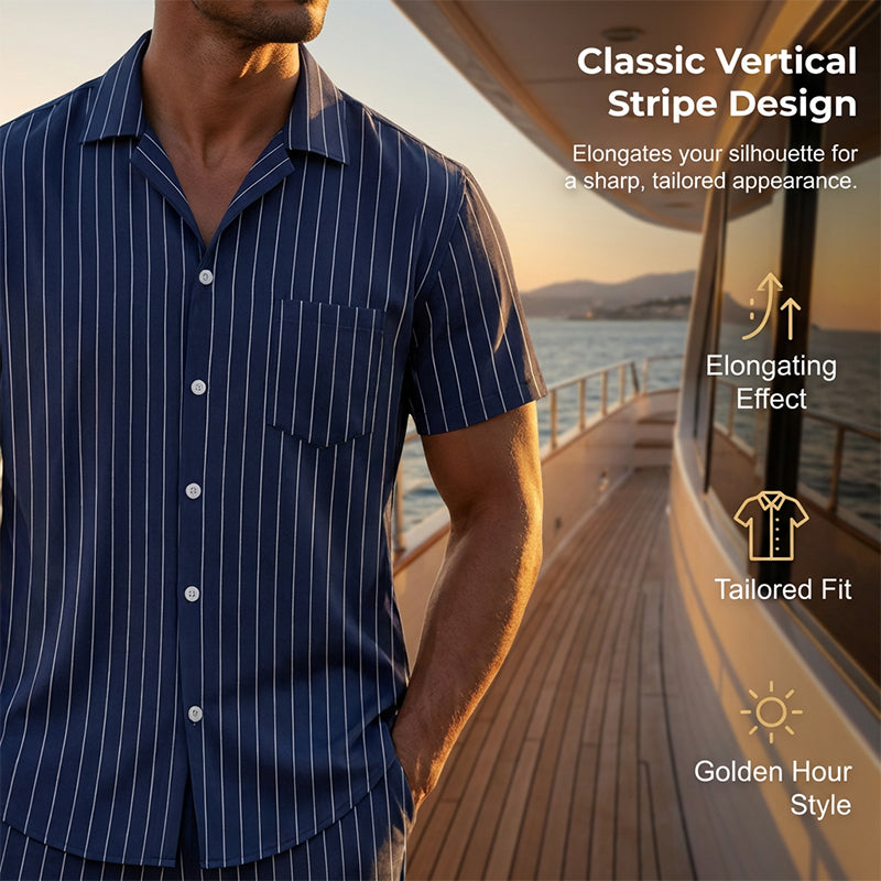 🥳2026 HOT SALE🥳💞50K+ SOLD!🏖️💨 50% OFF! 2-Piece Beach Set – Lightweight & moisture-wicking. Unbuttoned for casual beach look, buttoned up for smart-casual. 6 colors, sizes S-3XL. Your summer essential. 🩳✨