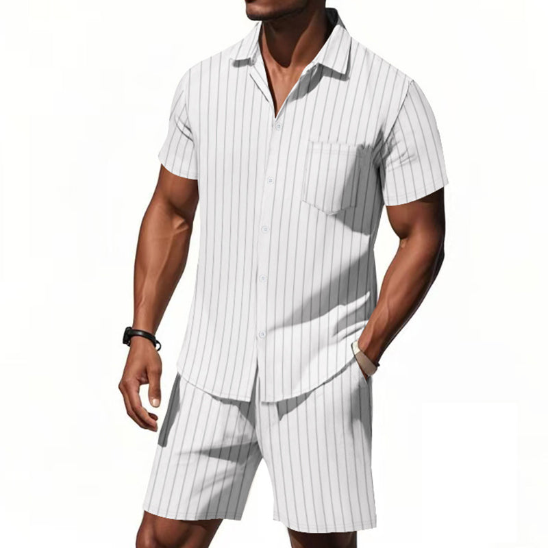 🥳2026 HOT SALE🥳💞50K+ SOLD!🏖️💨 50% OFF! 2-Piece Beach Set – Lightweight & moisture-wicking. Unbuttoned for casual beach look, buttoned up for smart-casual. 6 colors, sizes S-3XL. Your summer essential. 🩳✨