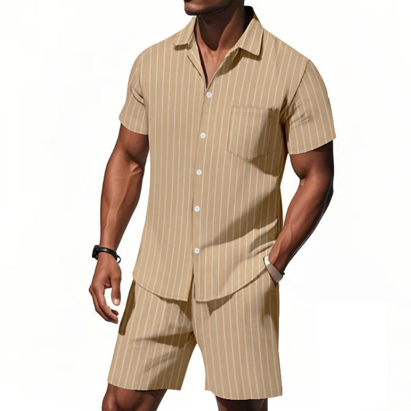 🥳2026 HOT SALE🥳💞50K+ SOLD!🏖️💨 50% OFF! 2-Piece Beach Set – Lightweight & moisture-wicking. Unbuttoned for casual beach look, buttoned up for smart-casual. 6 colors, sizes S-3XL. Your summer essential. 🩳✨