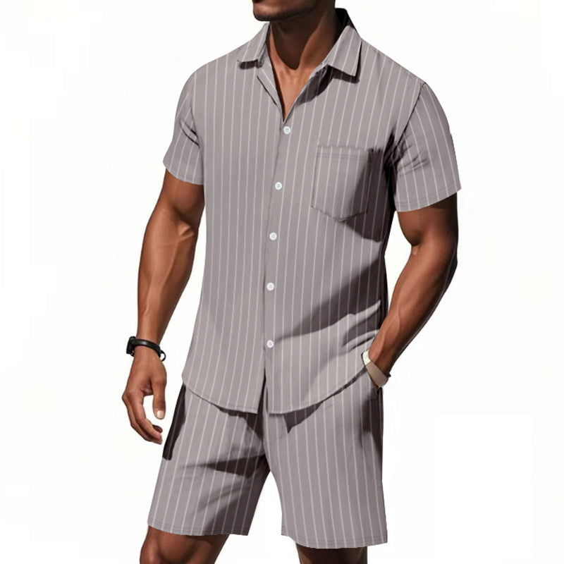 🥳2026 HOT SALE🥳💞50K+ SOLD!🏖️💨 50% OFF! 2-Piece Beach Set – Lightweight & moisture-wicking. Unbuttoned for casual beach look, buttoned up for smart-casual. 6 colors, sizes S-3XL. Your summer essential. 🩳✨