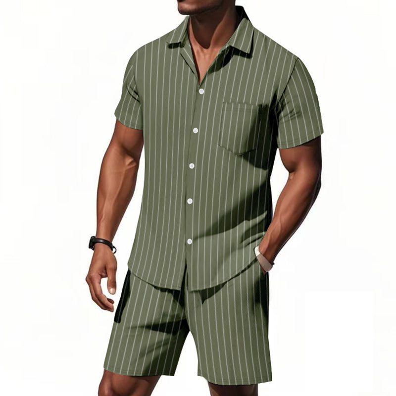 🥳2026 HOT SALE🥳💞50K+ SOLD!🏖️💨 50% OFF! 2-Piece Beach Set – Lightweight & moisture-wicking. Unbuttoned for casual beach look, buttoned up for smart-casual. 6 colors, sizes S-3XL. Your summer essential. 🩳✨
