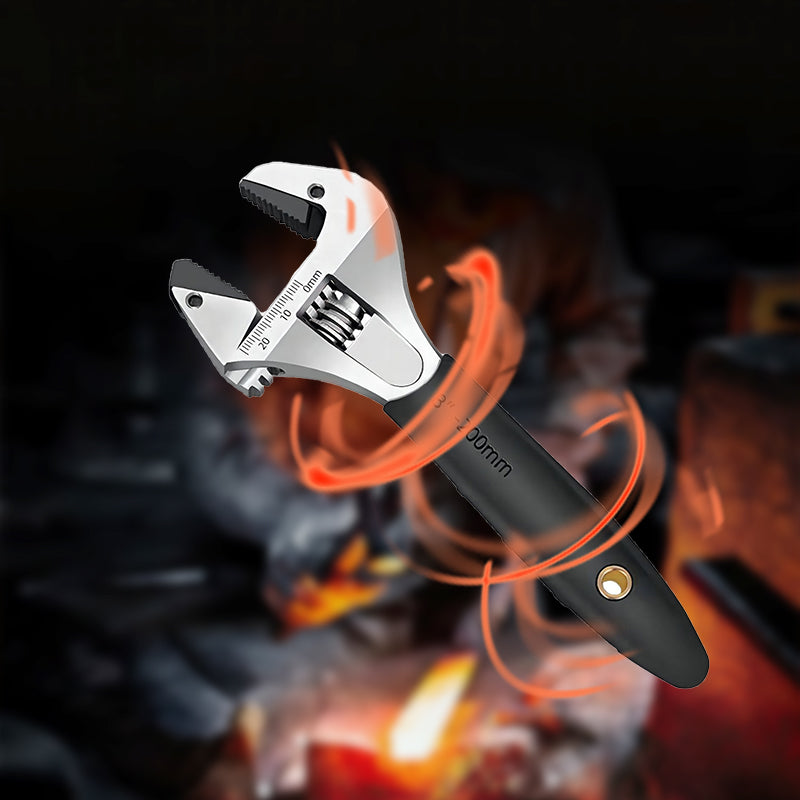 🥳2026 HOT SALE🥳💞50K+ SOLD!💥🔧⚡ 50% OFF! Wide Jaw Ratchet Adjustable Wrench – Self-tightening, high-hardness alloy teeth. Precision scale, ergonomic TPR grip. Sizes 8"/10"/12". A must-have for DIY. 🛠️✨