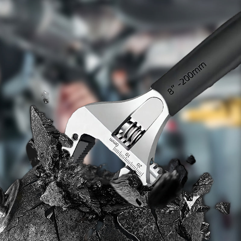 🥳2026 HOT SALE🥳💞50K+ SOLD!💥🔧⚡ 50% OFF! Wide Jaw Ratchet Adjustable Wrench – Self-tightening, high-hardness alloy teeth. Precision scale, ergonomic TPR grip. Sizes 8"/10"/12". A must-have for DIY. 🛠️✨