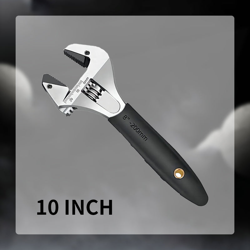 🥳2026 HOT SALE🥳💞50K+ SOLD!💥🔧⚡ 50% OFF! Wide Jaw Ratchet Adjustable Wrench – Self-tightening, high-hardness alloy teeth. Precision scale, ergonomic TPR grip. Sizes 8"/10"/12". A must-have for DIY. 🛠️✨