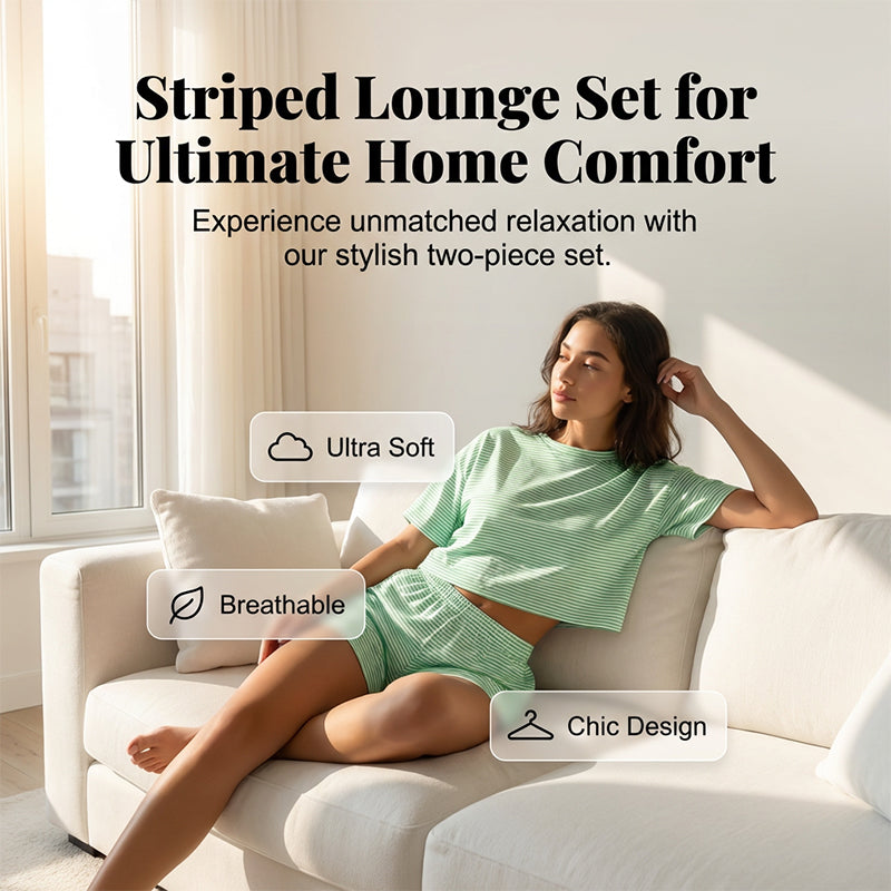 🥳2026 HOT SALE🥳💞50K+ SOLD!💕🌿 50% OFF! Women's 2-Piece Lounge Set – Loose fit, no binding. Elastic waist stays comfy. Light gray, deep gray, green & pink. A wardrobe essential. 🛡️🕊️