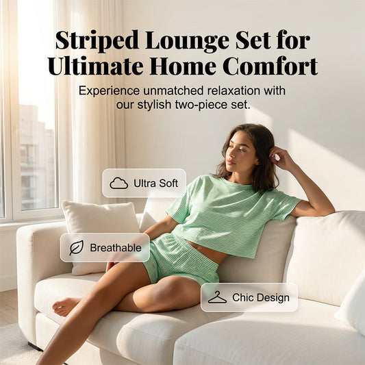 🥳2026 HOT SALE🥳💞50K+ SOLD!💕🌿 50% OFF! Women's 2-Piece Lounge Set – Loose fit, no binding. Elastic waist stays comfy. Light gray, deep gray, green & pink. A wardrobe essential. 🛡️🕊️