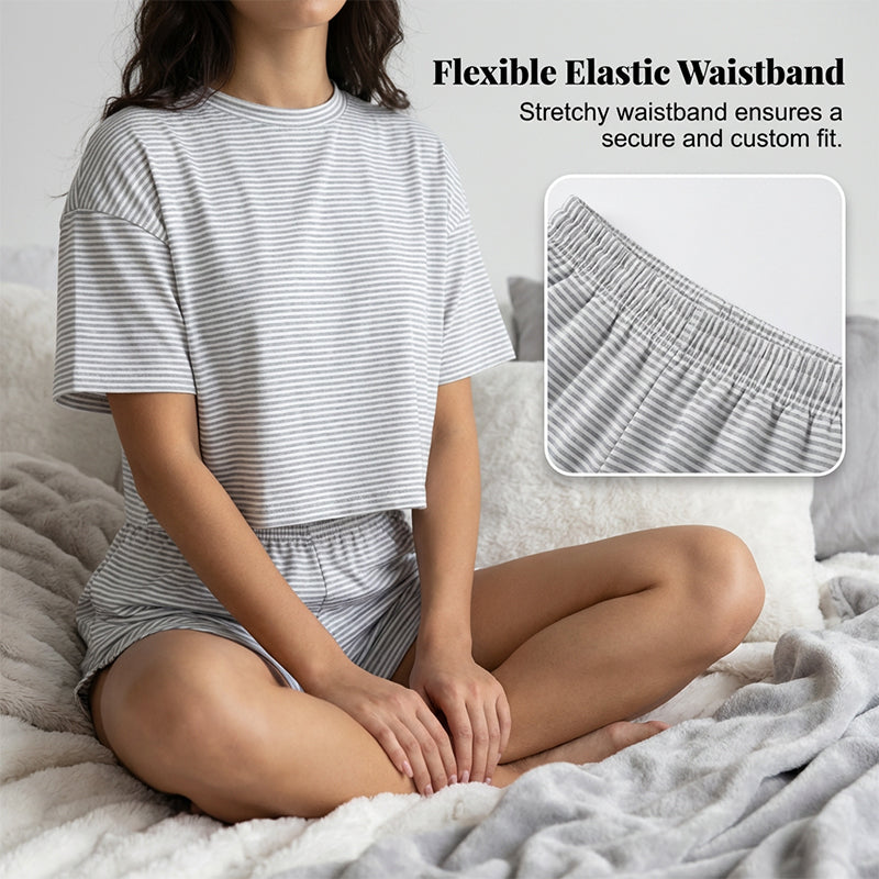 🥳2026 HOT SALE🥳💞50K+ SOLD!💕🌿 50% OFF! Women's 2-Piece Lounge Set – Loose fit, no binding. Elastic waist stays comfy. Light gray, deep gray, green & pink. A wardrobe essential. 🛡️🕊️