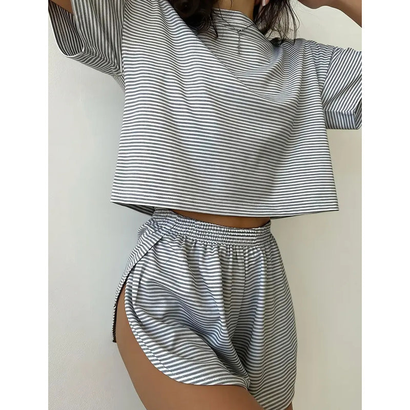 🥳2026 HOT SALE🥳💞50K+ SOLD!💕🌿 50% OFF! Women's 2-Piece Lounge Set – Loose fit, no binding. Elastic waist stays comfy. Light gray, deep gray, green & pink. A wardrobe essential. 🛡️🕊️