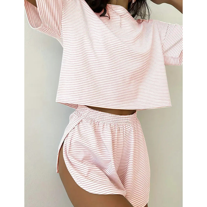 🥳2026 HOT SALE🥳💞50K+ SOLD!💕🌿 50% OFF! Women's 2-Piece Lounge Set – Loose fit, no binding. Elastic waist stays comfy. Light gray, deep gray, green & pink. A wardrobe essential. 🛡️🕊️