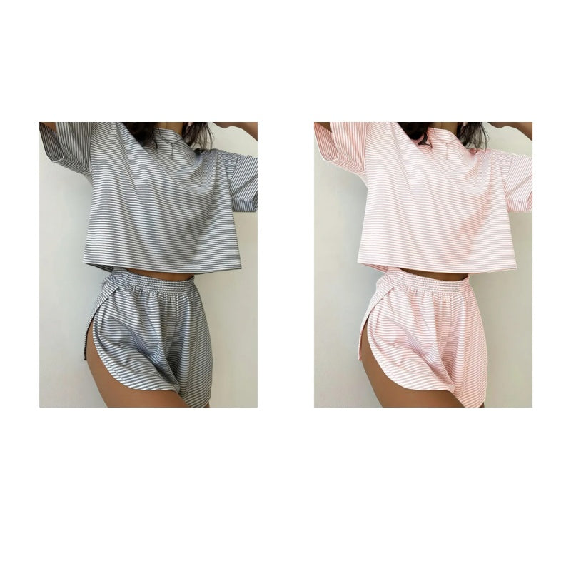 🥳2026 HOT SALE🥳💞50K+ SOLD!💕🌿 50% OFF! Women's 2-Piece Lounge Set – Loose fit, no binding. Elastic waist stays comfy. Light gray, deep gray, green & pink. A wardrobe essential. 🛡️🕊️