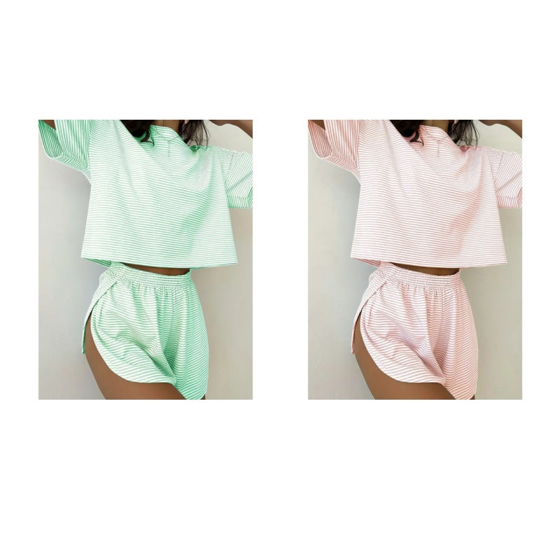 🥳2026 HOT SALE🥳💞50K+ SOLD!💕🌿 50% OFF! Women's 2-Piece Lounge Set – Loose fit, no binding. Elastic waist stays comfy. Light gray, deep gray, green & pink. A wardrobe essential. 🛡️🕊️