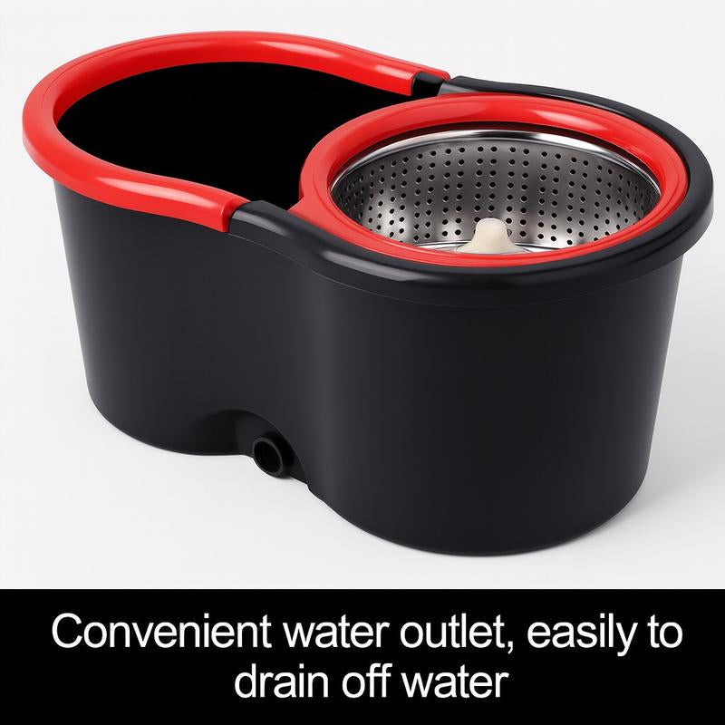 Hands-free floor mop with dual drive