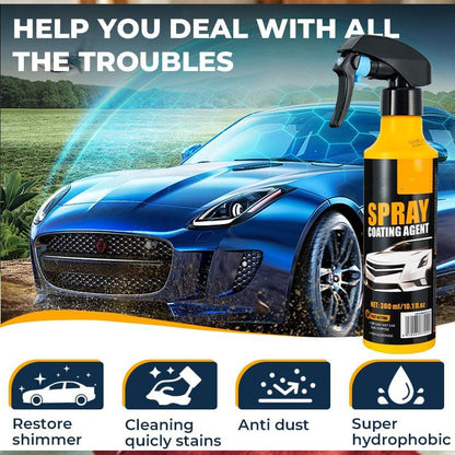 🥳2026 HOT SALE🥳💞50K+ SOLD! 💧✨ 50% OFF! Nano Hydrophobic Car Coating Spray – Repels water, mud & grime – enhances gloss & shine. Fills fine scratches – spray-on, wipe-off protection! 🚗🛡️