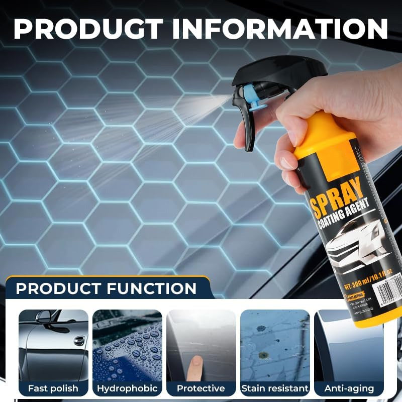 🥳2026 HOT SALE🥳💞50K+ SOLD! 💧✨ 50% OFF! Nano Hydrophobic Car Coating Spray – Repels water, mud & grime – enhances gloss & shine. Fills fine scratches – spray-on, wipe-off protection! 🚗🛡️