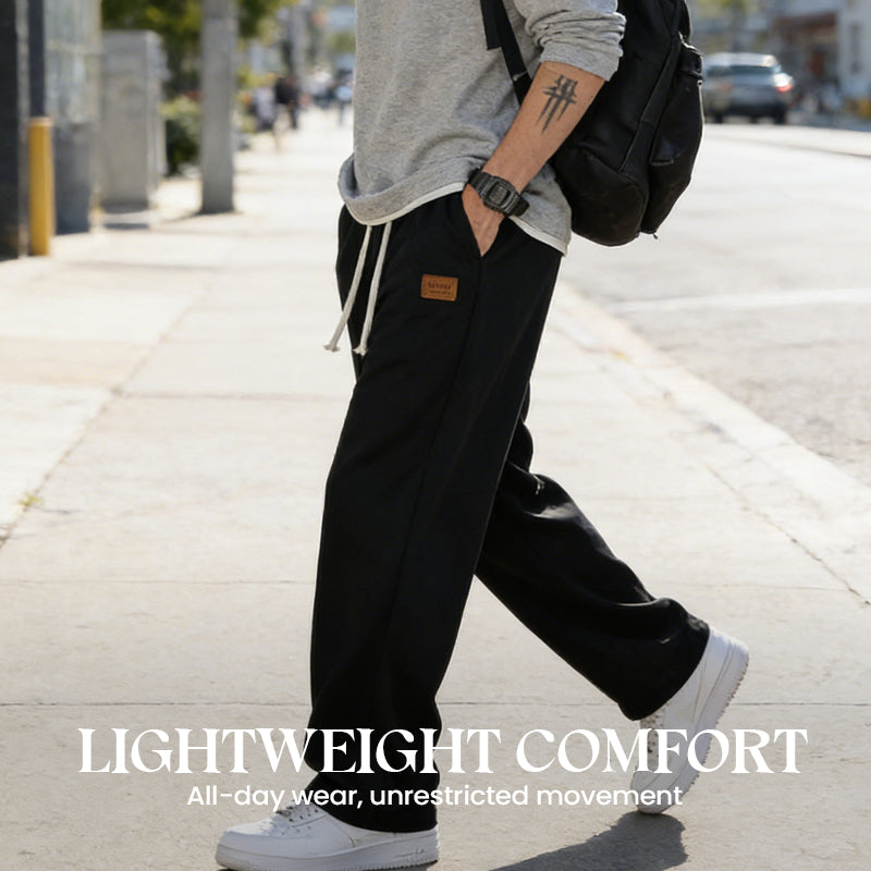 🥳2026 HOT SALE🥳💞50K+ SOLD!🛡️👖 50% OFF! Stretch Straight‑Leg Pants – Breathable, wrinkle‑resistant fabric. Multi‑pockets for essentials, drawstring for custom fit. Versatile for any casual scene. 🏃‍♂️💫