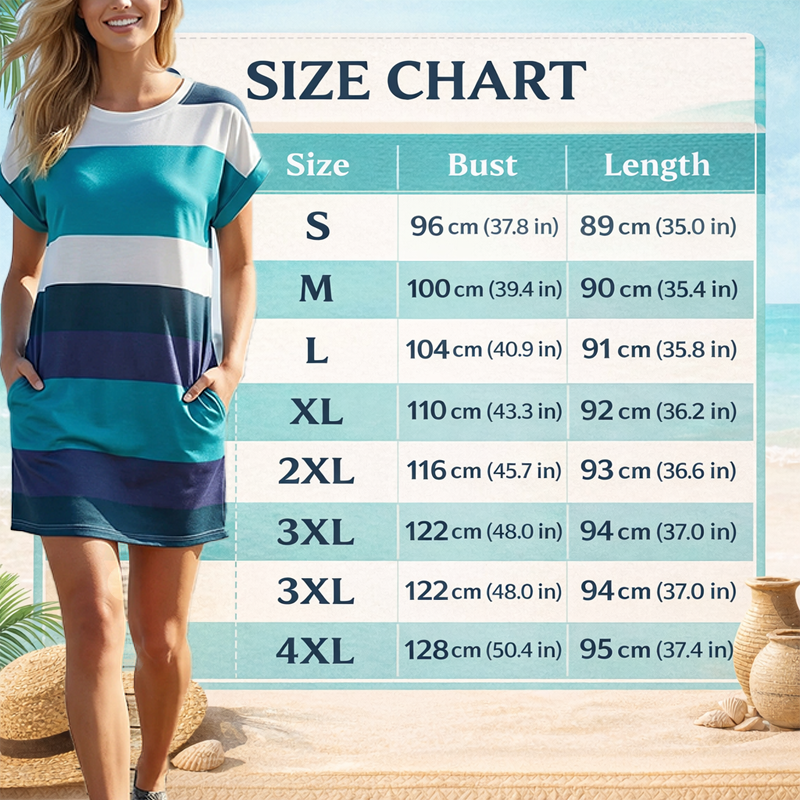 🥳2026 HOT SALE🥳💞50K+ SOLD!🏖️💨 50% OFF! Striped Midi Dress – Lightweight & breathable, effortless drape. Beach cover-up to evening dinner, one dress does it all. Pink, green, sky blue & more. 🌊✅