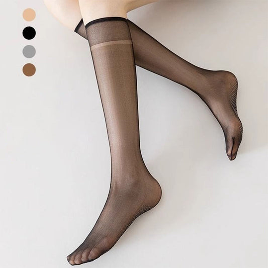 🥳2026 HOT SALE🥳💞50K+ SOLD!💥👢✨ 50% OFF! Knee High Sheer Stockings – Ultra-thin & transparent, non-slip sole for secure grip. Run-resistant, lightweight & stretchy. Nude, coffee, gray & black. 🦶💨