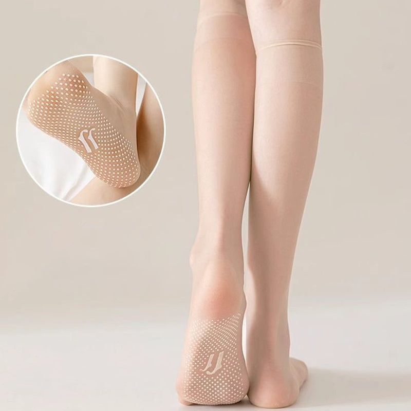 🥳2026 HOT SALE🥳💞50K+ SOLD!💥👢✨ 50% OFF! Knee High Sheer Stockings – Ultra-thin & transparent, non-slip sole for secure grip. Run-resistant, lightweight & stretchy. Nude, coffee, gray & black. 🦶💨